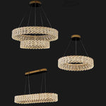 Priscila Arness Gold Ring Chandelier-Round/Rectangle