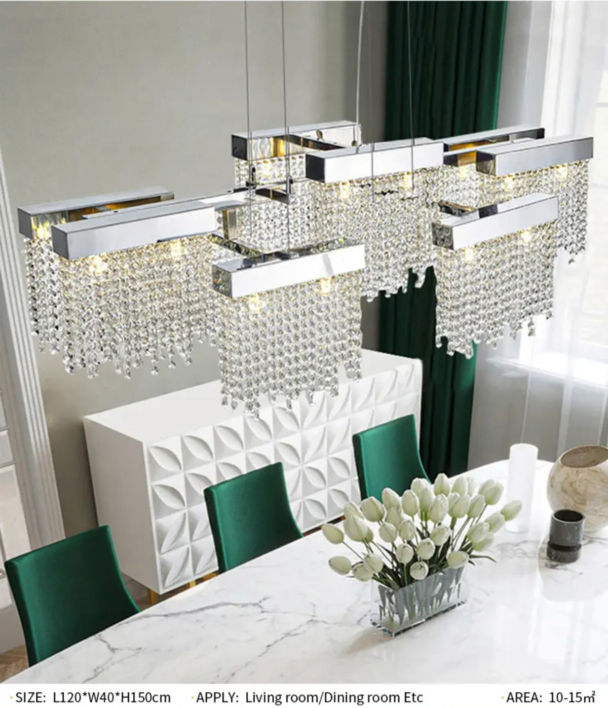 Almerino Jamoy Chrome/Gold Chandelier