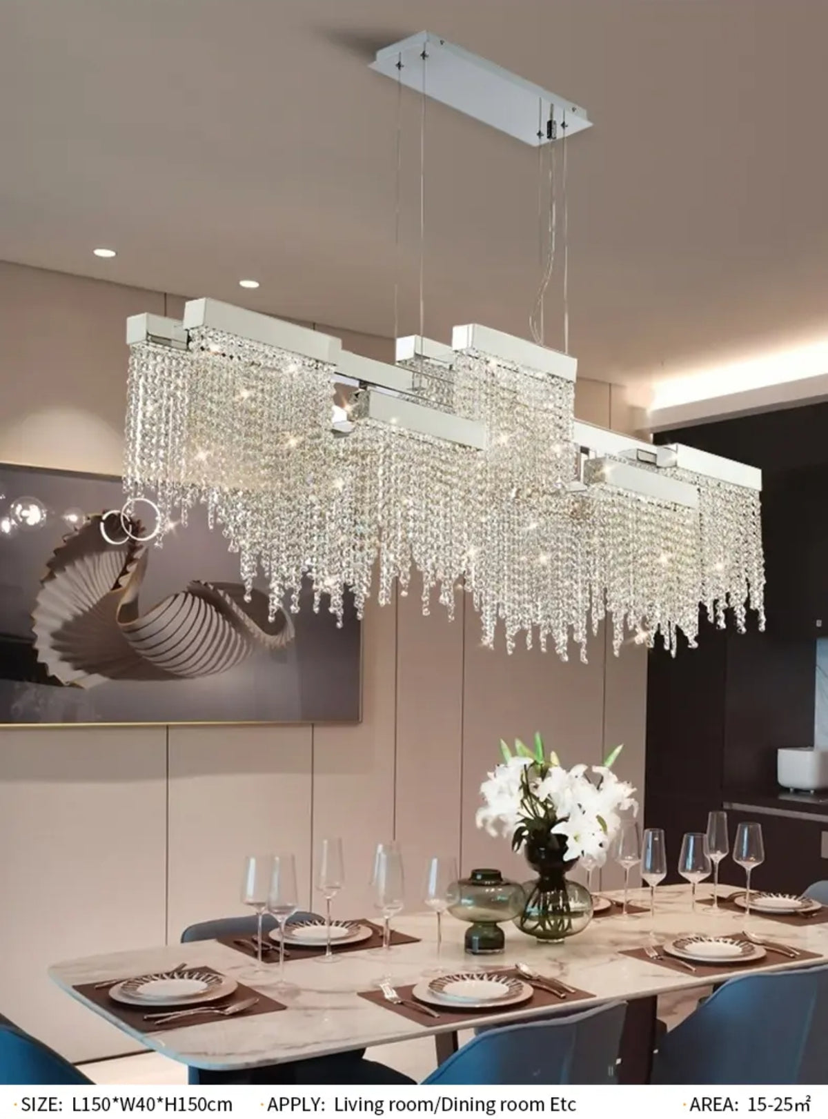 Almerino Jamoy Chrome/Gold Chandelier