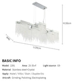 Almerino Jamoy Chrome/Gold Chandelier