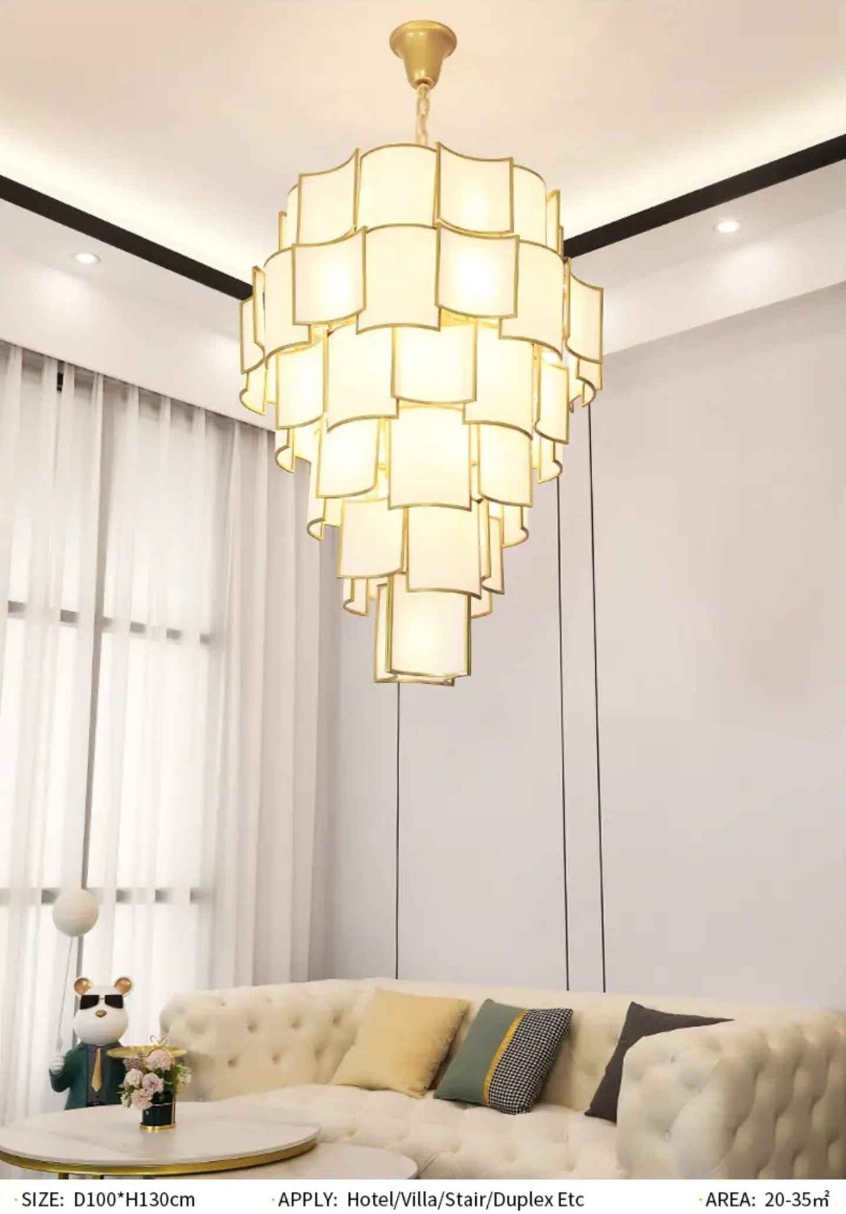 Annija Boody Gold Chandelier