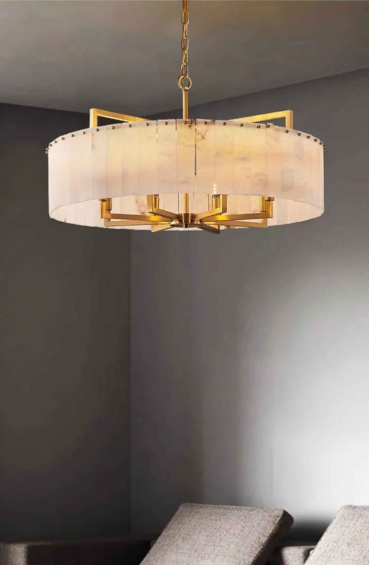 Vard Mahailey Gold Marble Chandelier