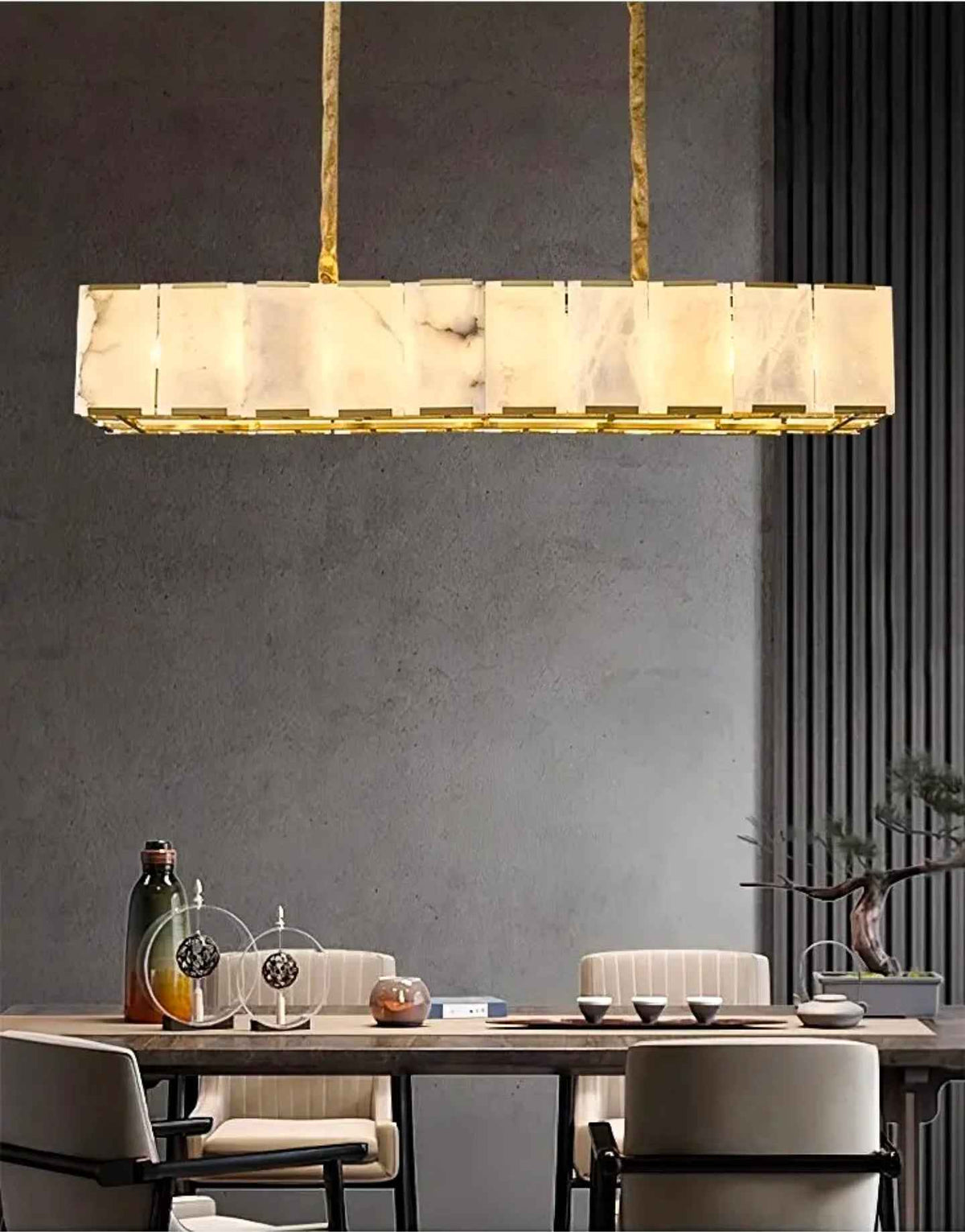 Acob Spanish Marble Gold Chandelier
