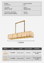 Acob Spanish Marble Gold Chandelier