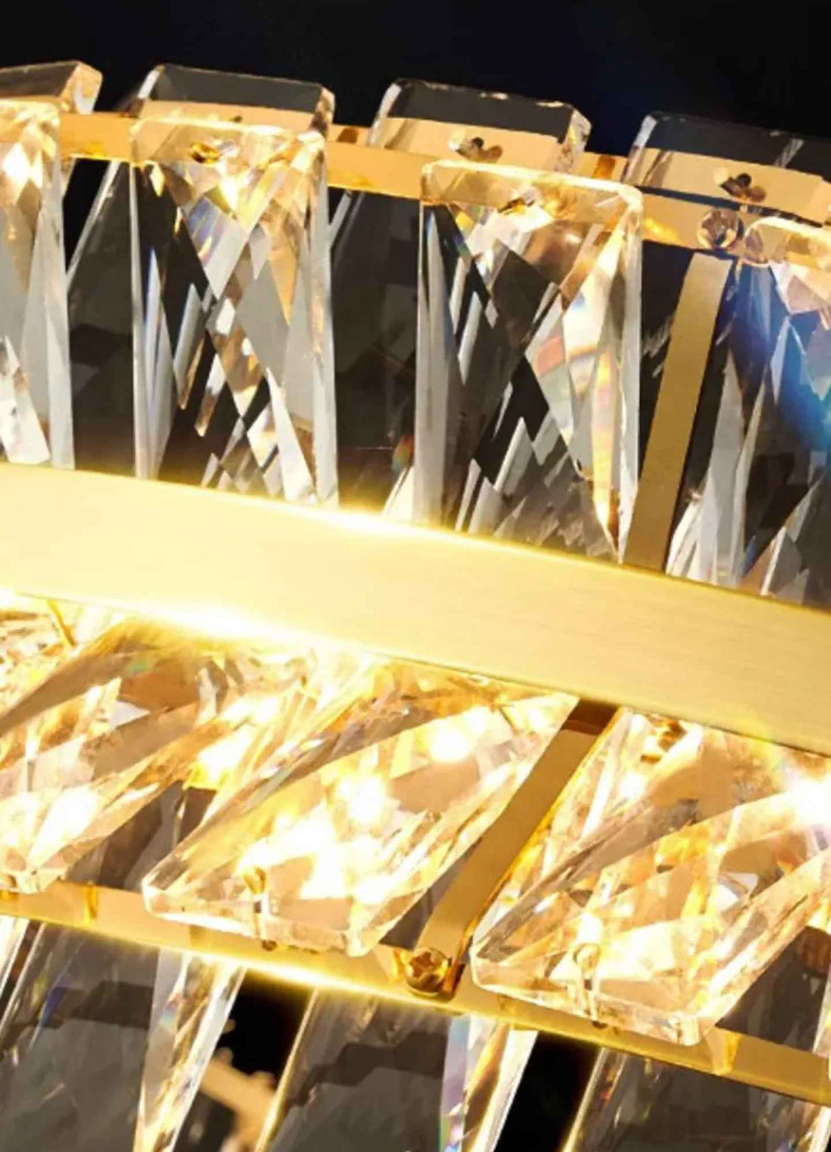 Muscato Antebi Gold/Black Chandelier- Round/Rectangular