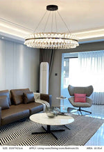 Muscato Antebi Gold/Black Chandelier- Round/Rectangular