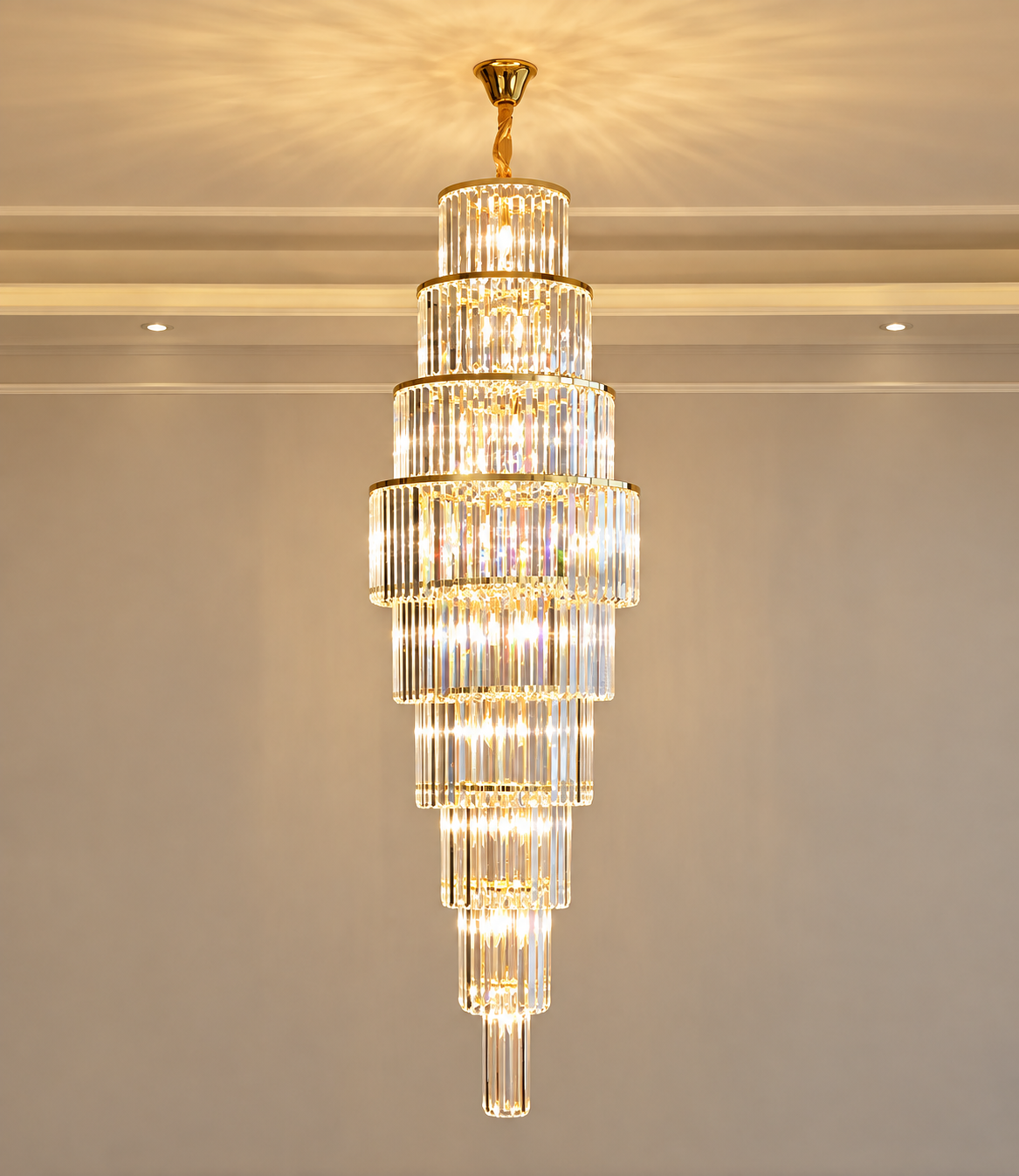 Large Tower Classic Crystal Chandelier