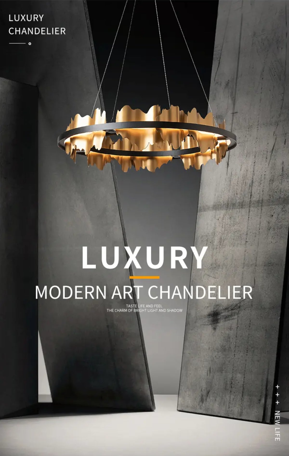 The Gilded Galaxy Chandelier- Gold/Sliver