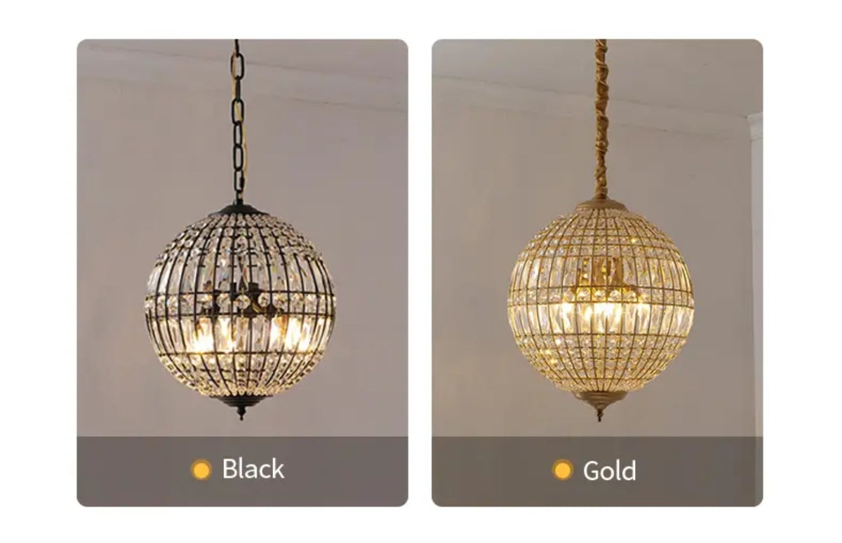 Aurora Cascade Pendant Light- Gold/Black