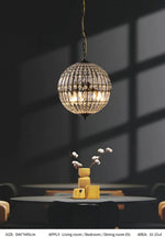 Aurora Cascade Pendant Light- Gold/Black
