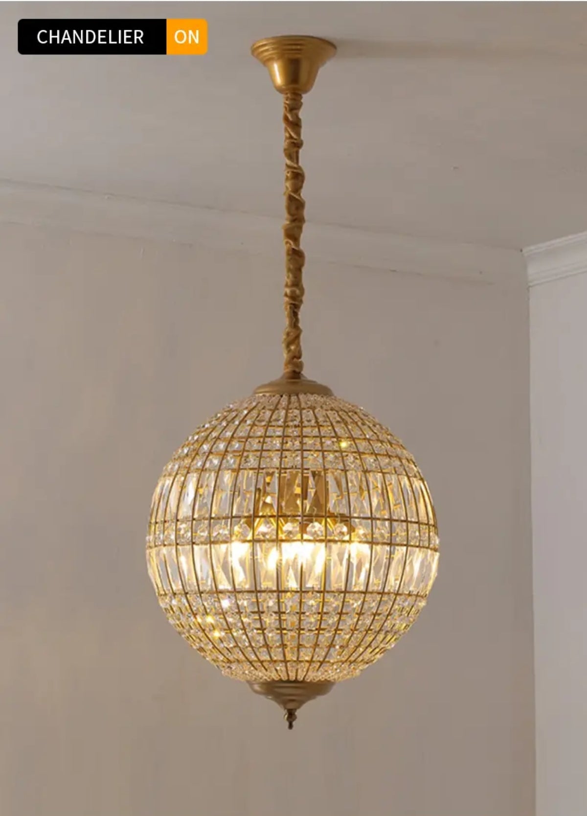 Aurora Cascade Pendant Light- Gold/Black
