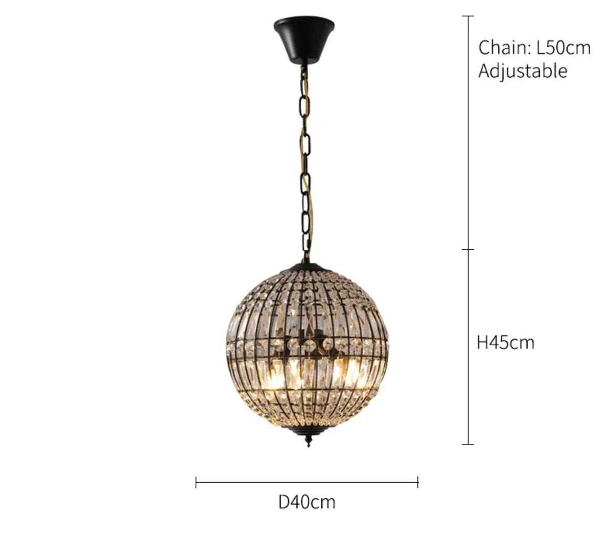 Aurora Cascade Pendant Light- Gold/Black