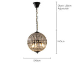 Aurora Cascade Pendant Light- Gold/Black