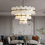 Boto Arelene Marble Brass Chandelier