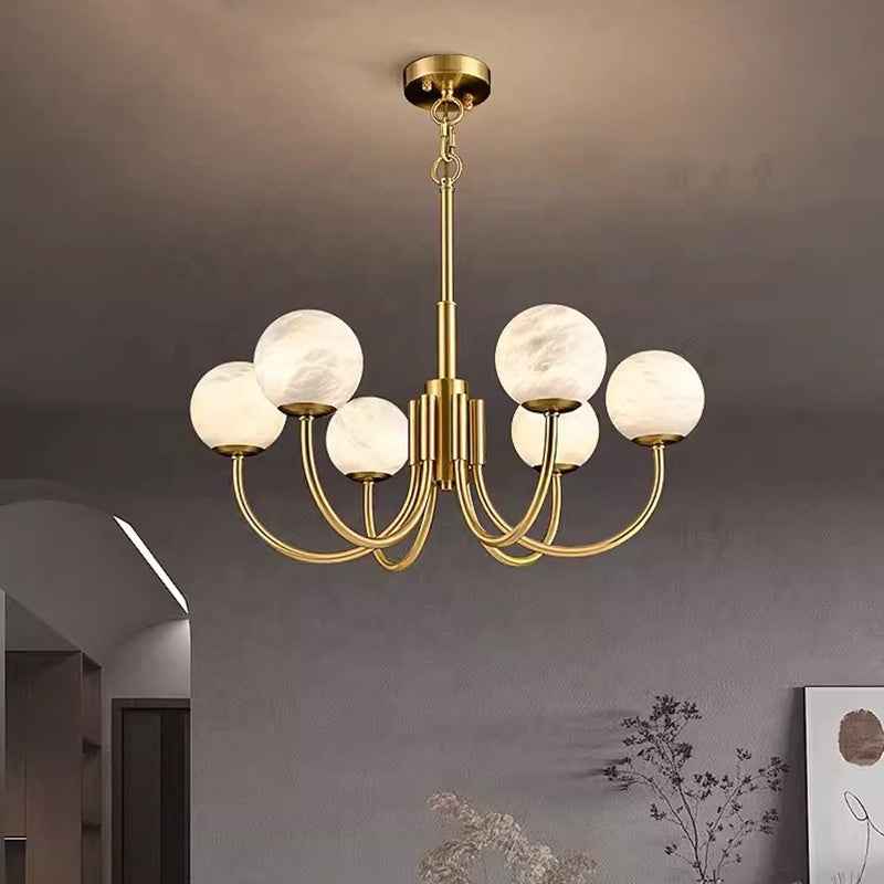 Buchholtz Coblitz Copper Marble Chandelier