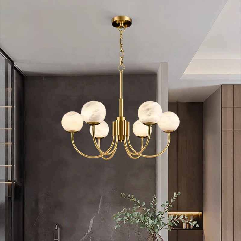 Buchholtz Coblitz Copper Marble Chandelier