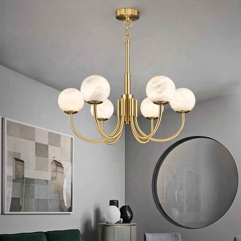 Buchholtz Coblitz Copper Marble Chandelier