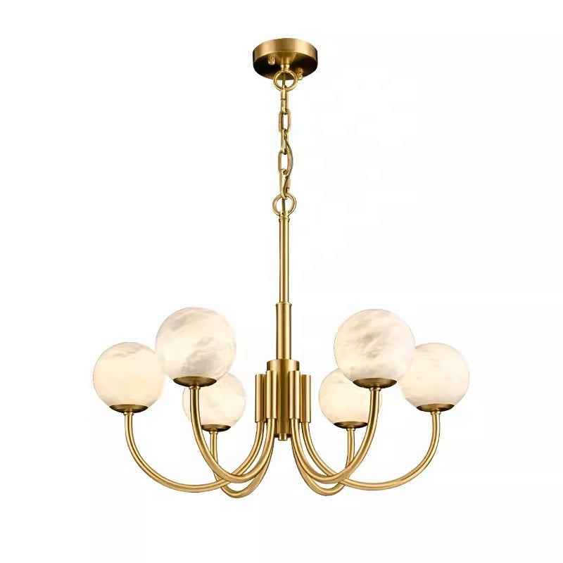 Buchholtz Coblitz Copper Marble Chandelier