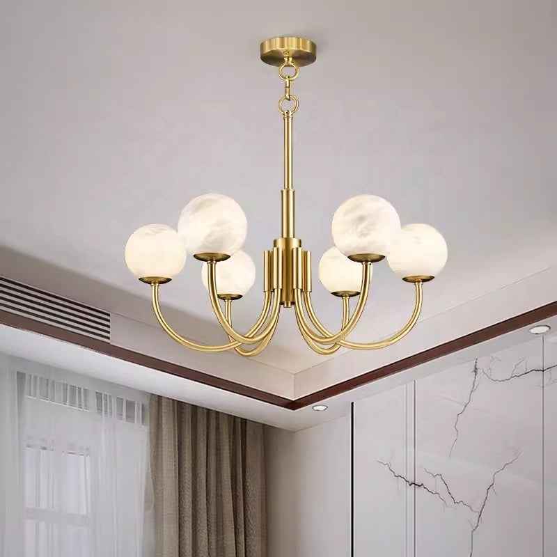 Buchholtz Coblitz Copper Marble Chandelier