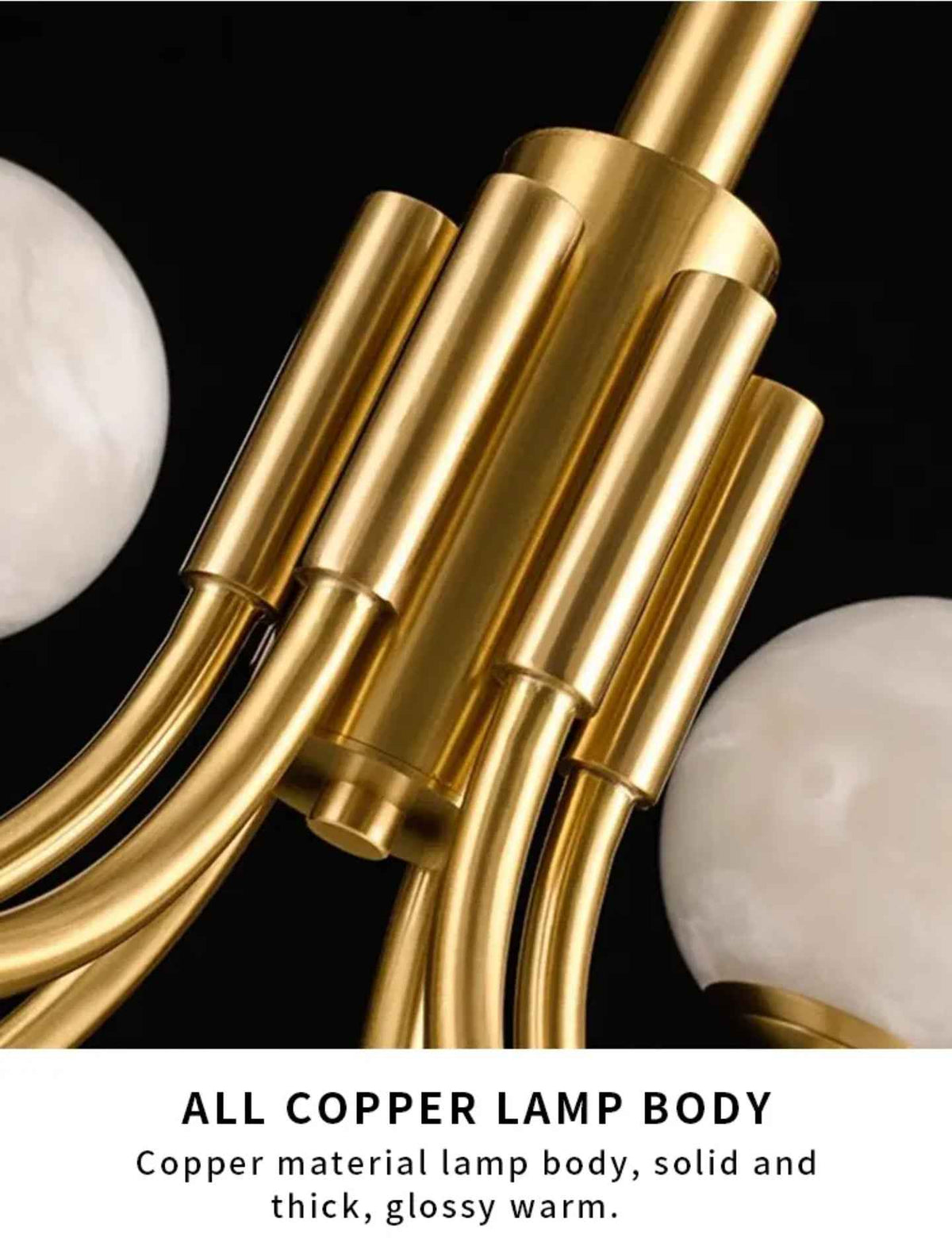 Buchholtz Coblitz Copper Marble Chandelier