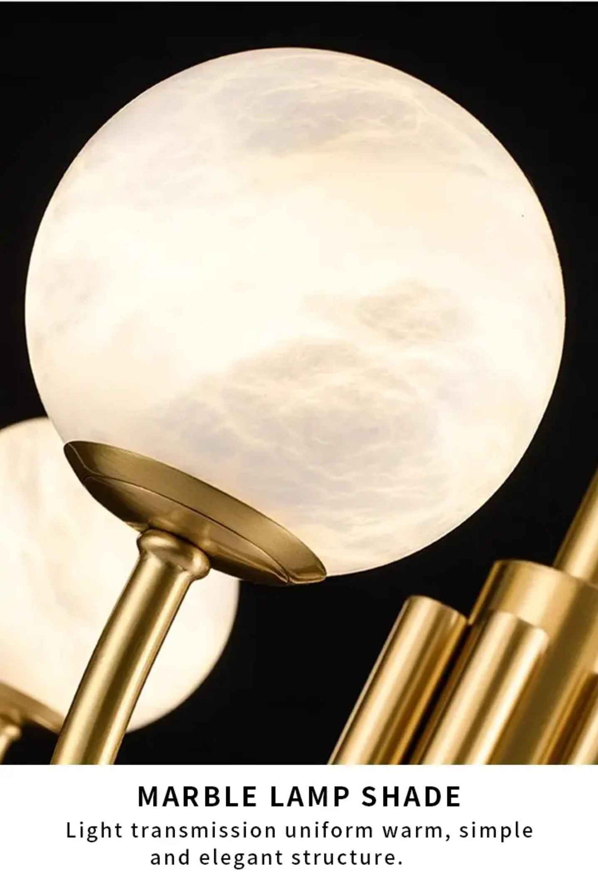 Buchholtz Coblitz Copper Marble Chandelier