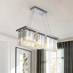 Chrome Rectangle Crystal Chandelier