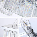 Chrome Rectangle Crystal Chandelier