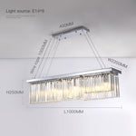 Chrome Rectangle Crystal Chandelier