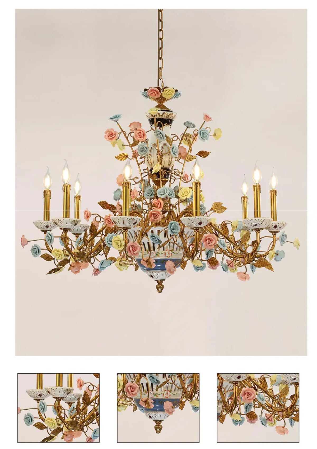 Cristelle Andish Copper Crystal Chandelier