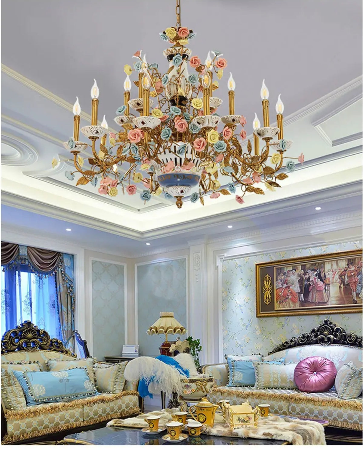 Cristelle Andish Copper Crystal Chandelier