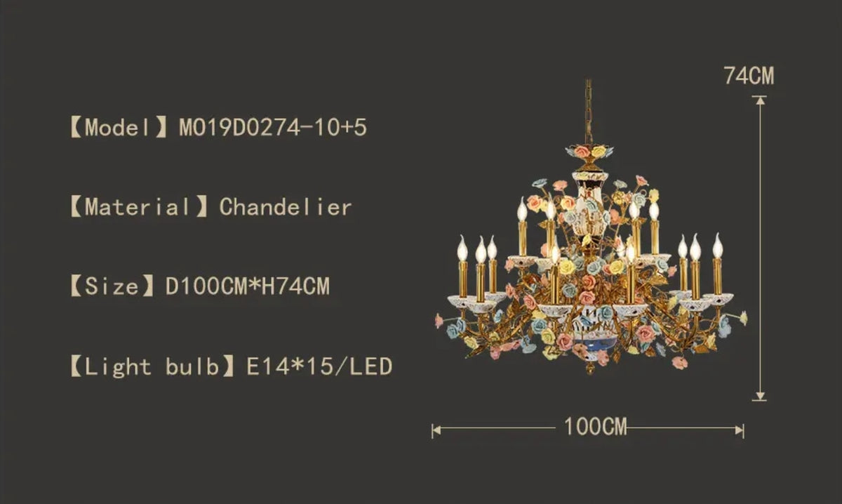 Cristelle Andish Copper Crystal Chandelier