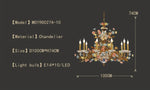 Cristelle Andish Copper Crystal Chandelier