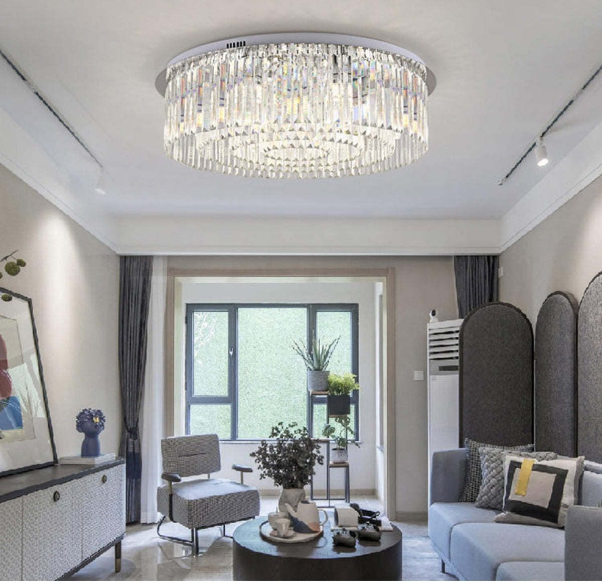 Round Brass Ceiling Light - Gold/Chrome/Black - Reflect Lighting