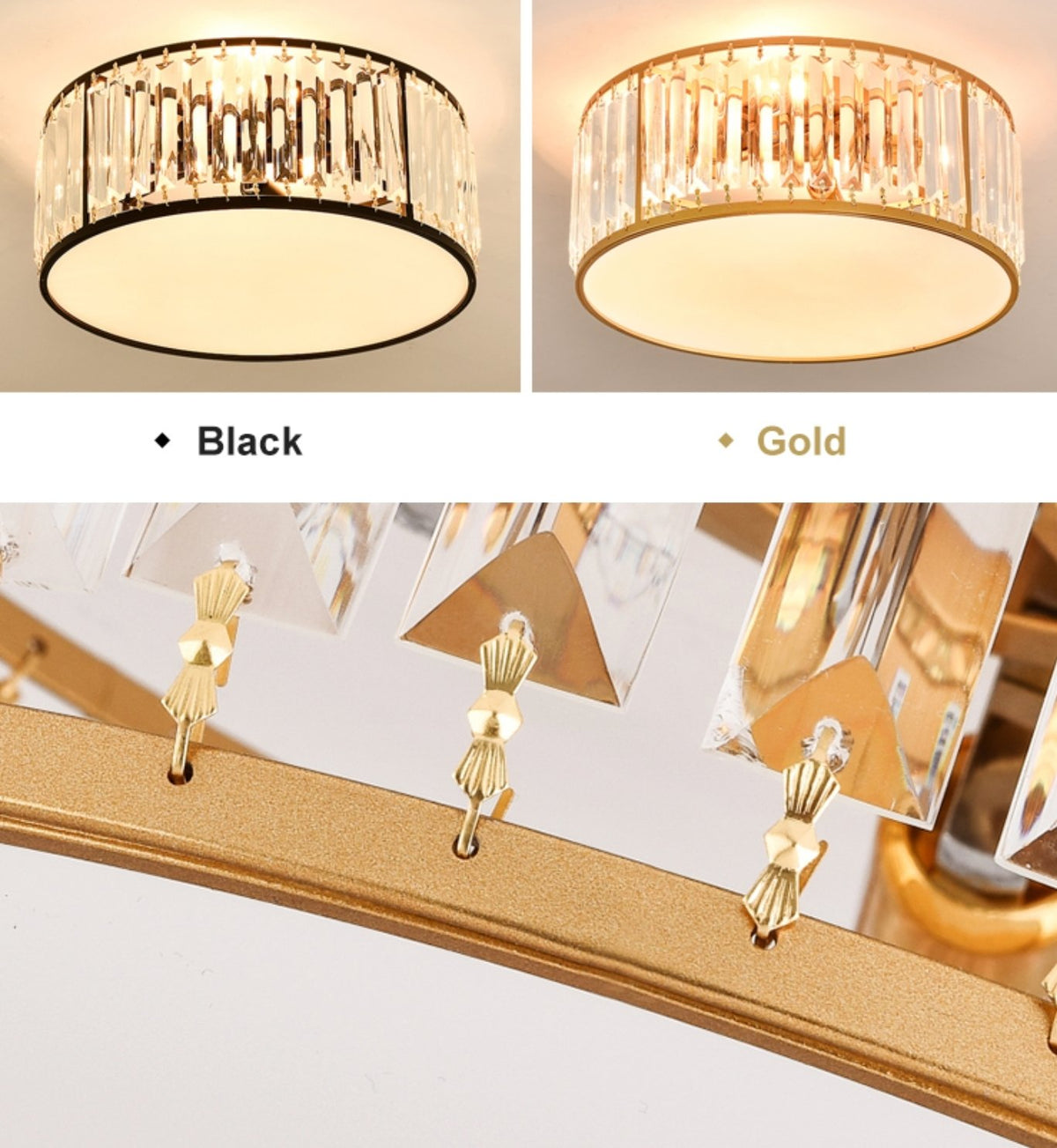 Round Gold Ceiling Light - Reflect Lighting
