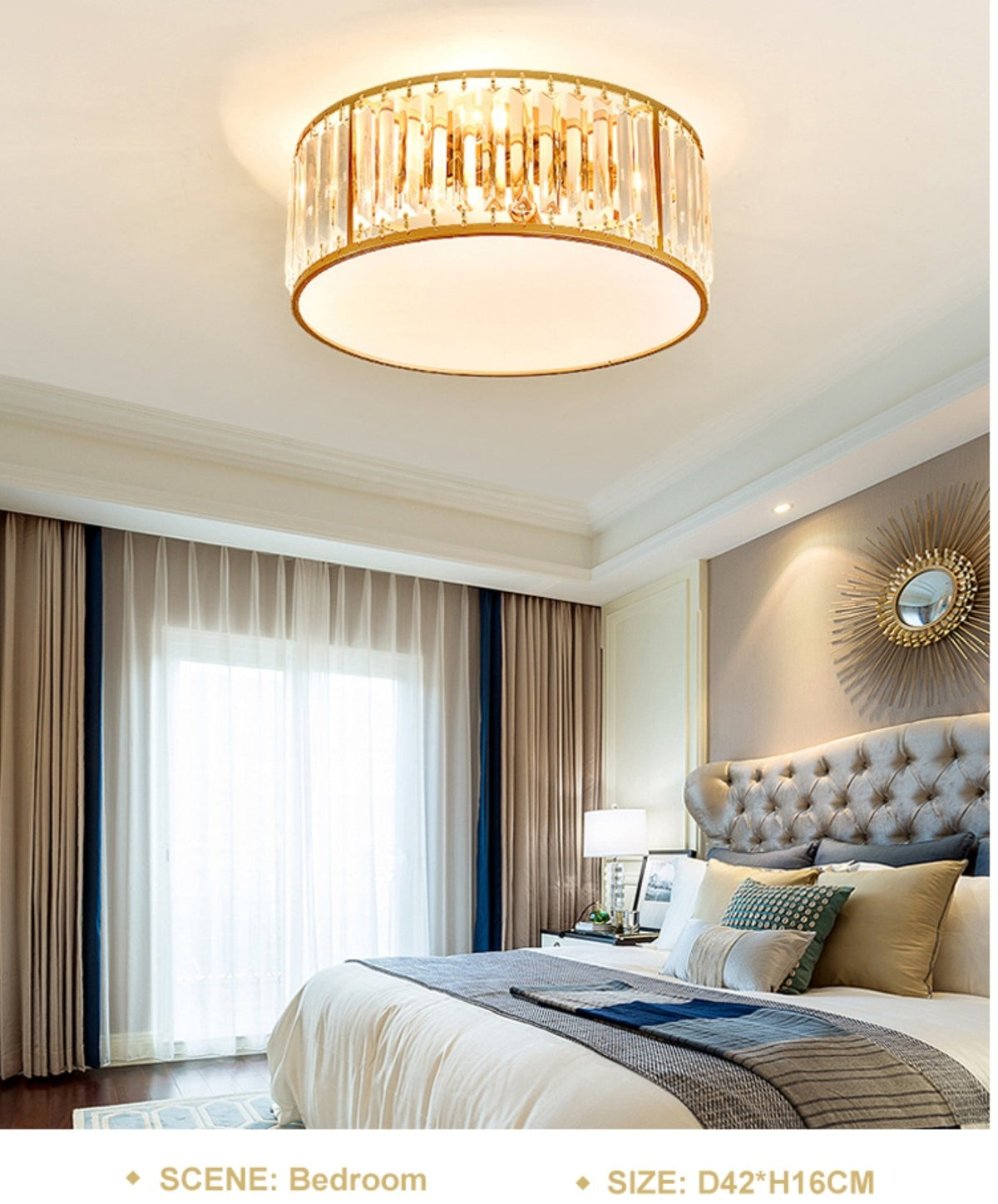 Round Gold Ceiling Light - Reflect Lighting