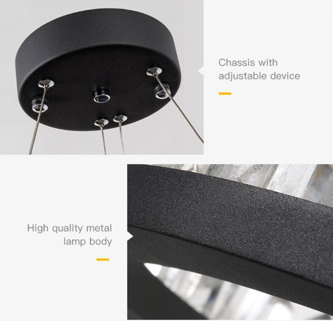 Black Stoned Chandelier