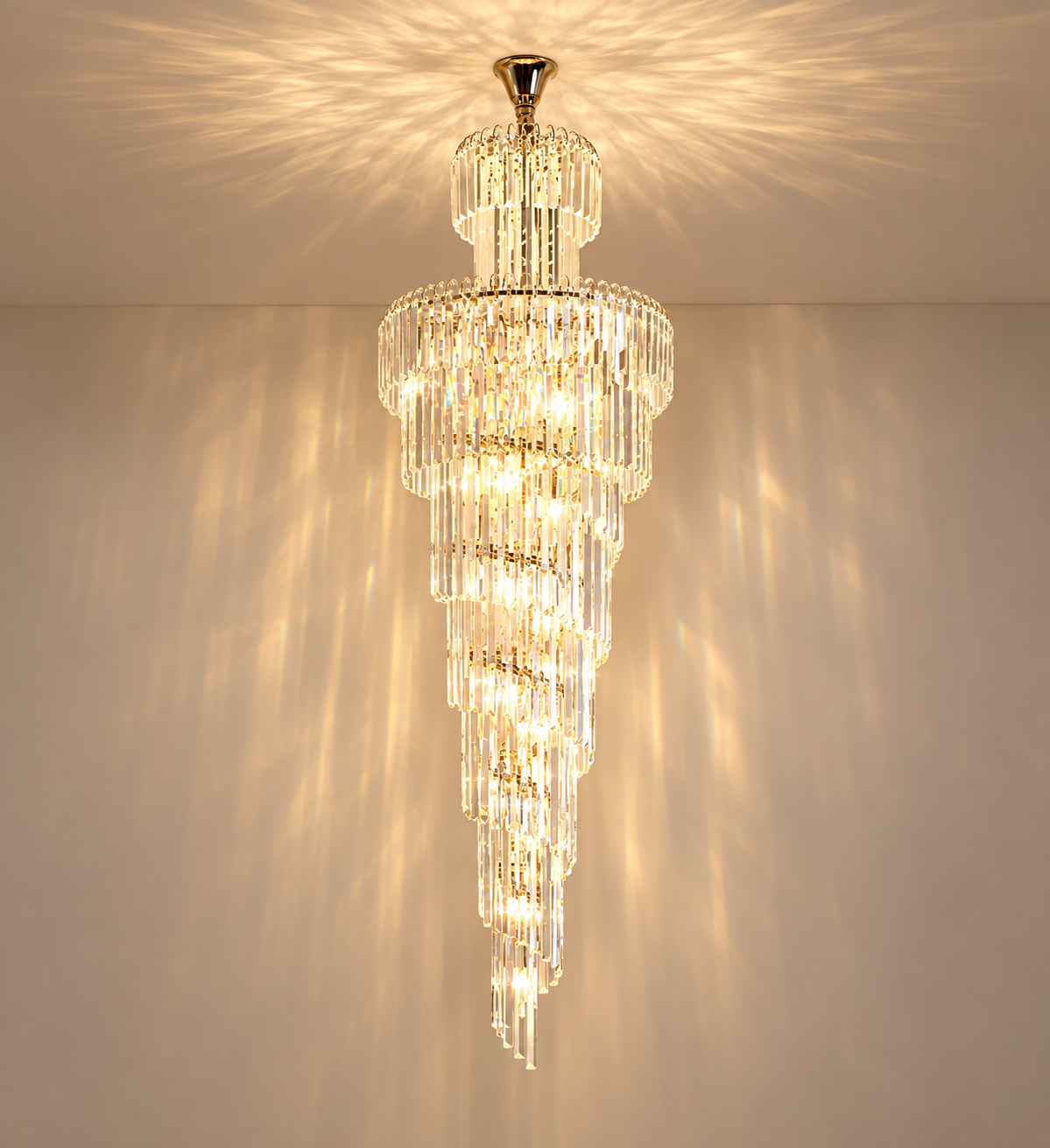 Spiral Crystal Chandelier Light
