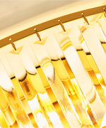 Brent Square Crystal Ceiling Light-Gold - Reflect Lighting