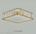 Brent Square Crystal Ceiling Light-Gold - Reflect Lighting
