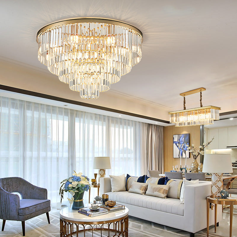 Crystal Rounded Ceiling Chandelier