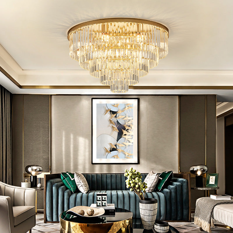 Crystal Rounded Ceiling Chandelier