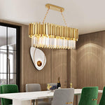 Crystal Steel Gold Chandelier - Reflect Lighting
