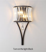 Crystal Suncatcher Feng Shui Wall Lamp Diamond- Black/Gold - Reflect Lighting