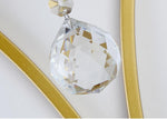 Crystal Suncatcher Feng Shui Wall Lamp Diamond- Black/Gold - Reflect Lighting