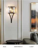Crystal Suncatcher Feng Shui Wall Lamp Diamond- Black/Gold - Reflect Lighting