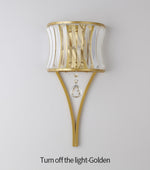 Crystal Suncatcher Feng Shui Wall Lamp Diamond- Black/Gold - Reflect Lighting