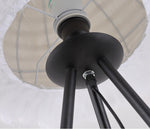 Ivory Feather Round Floor Lamp- Black/White/Chrome - Reflect Lighting