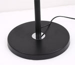 Ivory Feather Round Floor Lamp- Black/White/Chrome - Reflect Lighting