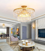 Cerium Crystal Chandelier- Gold/Black - Reflect Lighting
