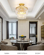 Cerium Crystal Chandelier- Gold/Black - Reflect Lighting
